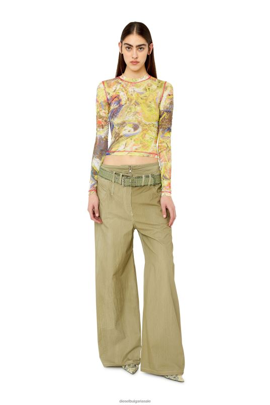 бг Diesel Жени t-claddy бяло/жълто N2F26960 облекло