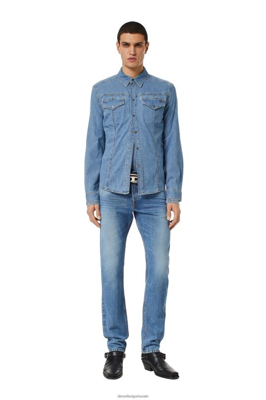 бг Diesel мъже d-westy родео риза средно синьо N2F26286 облекло