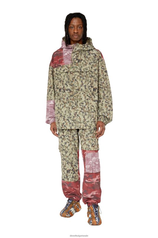бг Diesel мъже auwt-caleb-ht07 зелено/червено N2F2648 облекло