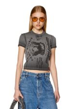 бг Diesel Жени t-skinzy-l1 сиво N2F26924 облекло - Image 3