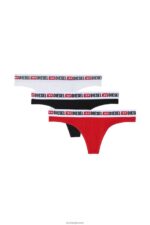 бг Diesel Жени ufst-stars-threepack бяло/червено N2F261043 облекло - Image 2