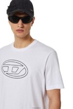 бг Diesel мъже т-просто-биговал бяло N2F26195 облекло - Image 4