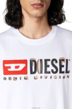 бг Diesel мъже т-току-що-разделен бяло N2F26284 облекло - Image 4