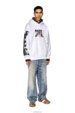 бг Diesel мъже s-macs-hood-l3 бяло N2F26127 облекло