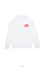 бг Diesel мъже s-nlabel-качулка бяло N2F26133 облекло - Image 2