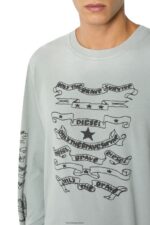 бг Diesel мъже t-просто-ls-e3 сиво N2F26205 облекло - Image 4