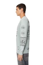 бг Diesel мъже t-просто-ls-e3 сиво N2F26205 облекло - Image 6