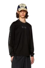 бг Diesel мъже t-трябва-ls-l4 черен N2F26280 облекло - Image 3