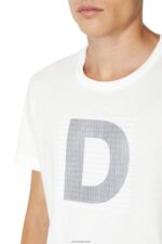 бг Diesel мъже t-diegor-col бяло N2F26239 облекло - Image 4