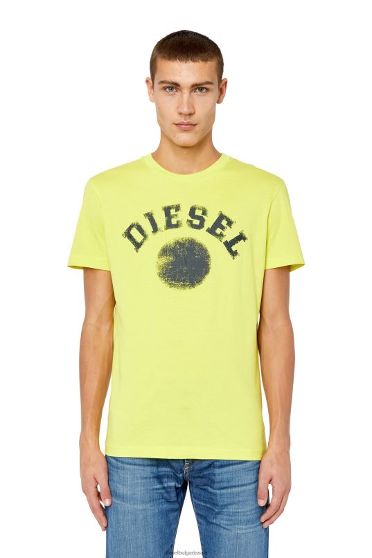 бг Diesel мъже t-diegor-k56 жълт флуор N2F26170 облекло - Image 3